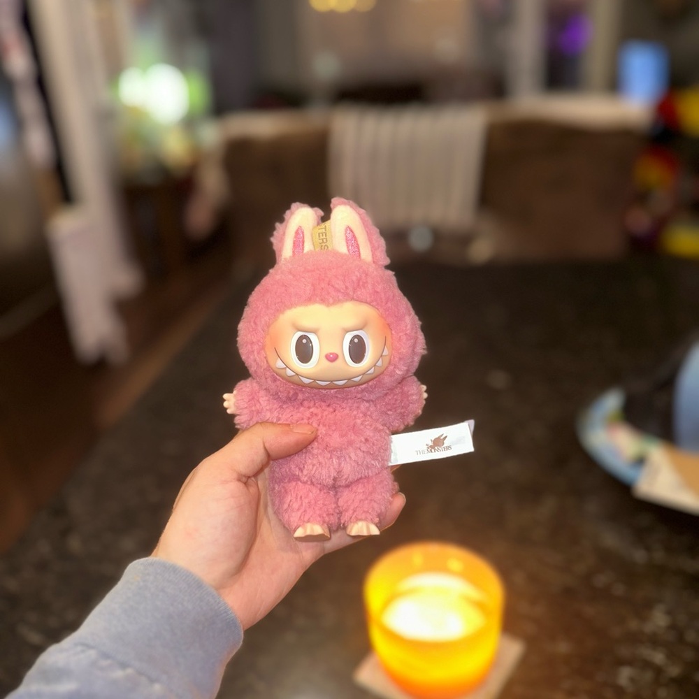 Charming Pink Bunny Costume Toy for Small Pets